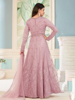 Light Purple Butterfly Net Designer Anarkali Salwar Kameez